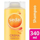 Shampoo Crema Balance Hidratacion Sedal 340 cc