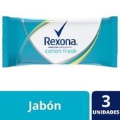 Jabon de Tocador Cotton Rexona 120 gr 3U