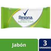 Jabon de Tocador Bamboo Rexona120 gr 3U