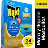 Tabletas para Mosquitos Doble Accion Raid 24U