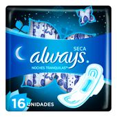 Toallita Femenina Extra Triple Proteccion Noche Suave Always 16U