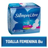 Toalla Femenina Tanga con Alas Siempre Libre 8U