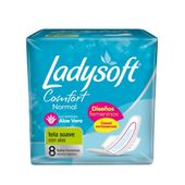 Toalla Femenina Comfort Extra Algodon con Alas Ladysoft 8U