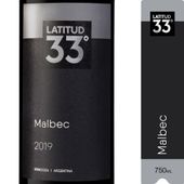 Vino Malbec Latitud 33° 750 cc