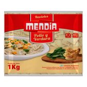 Ravioles Frescos Pollo/ Verdura Mendia 1 kg