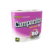 Papel Higienico Soft Campanita 4U 80 mt