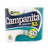 Papel Higienico Doble Hoja Campanita 4U 50 mt