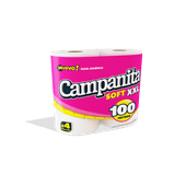 Papel Higienico Soft Campanita 4U 100 mt