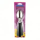 Cuchara de Mesa New Kolor Negro Tramontina pack 3U