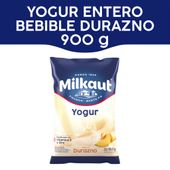 Yogur Bebible Vitamina D y Zinc Durazno Milkaut 900 Gr