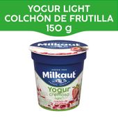 Yogur Descremado Frutilla con Trozos de Fruta Milkaut 150 gr