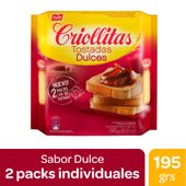 Tostada Dulce Criollitas 195 gr