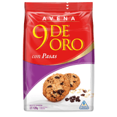 Galletita de Avena/Pasas 9 de Oro 120 gr