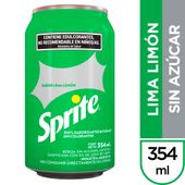 Gaseosa sin Azucar Sprite Lata 354 cc
