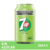 Gaseosa Lima Limon sin Azucar Seven Up 354 cc