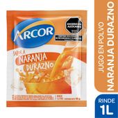 Jugo en Polvo Naranja/Durazno Arcor 15 gr