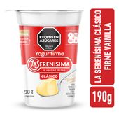 Yogur Preformado Entero Firme Vainilla La Serenisima 190 gr