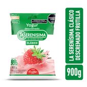 Yogur Descremado Clasico Frutilla La Serenisima 900 gr