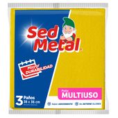 Paño Multiuso Suave Sed Metal 3 unidades