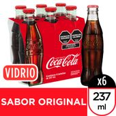Gaseosa Cola Regular Coca Cola 237 cc pack 6U