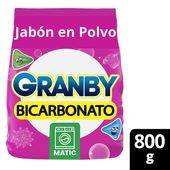 Jabon en Polvo Baja Espuma Matic Rosas Granby 800 gr