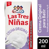 Crema de Leche para Batir UAT Las Tres Niñas 200 ml