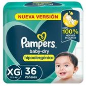 Pañales BabyDry XG Pampers 36U