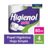 higienol max aloe panal hs 80mt 4u