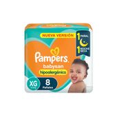 Pañales Hipoalargenicos XG Babysan Pampers 8 pads