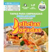 Tapa Empanadas Light Bajo Sodio Veganas Delicias Doradas 330 gr 12U