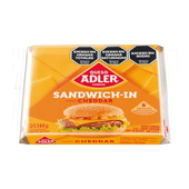 Queso Cheddar en Fetas Adler 144 gr