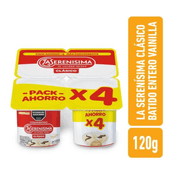 Yogur Batido Vainilla La Serenisima 4U 480 gr