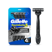 Maquina de Afeitar Prestobarba3 Charcoal Gillette 4U