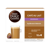 Cafe en Capsulas Au Lait Descremada Nescafe Dolce Gusto 100 gr 10 cap