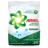 Detergente para Ropa Baja Espuma Limpieza Profunda Ariel 3 kg