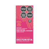 Tableta Chocolate Leche/Blanco Frutos del Bosque Delturista 85 gr