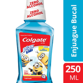 Enjuague Bucal Plax Kids Minions Colgate 250 ml