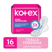 Toalla Femenina Extra Proteccion Kotex 16u