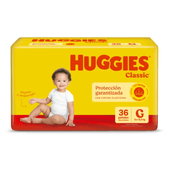 Pañal Classic G Huggies 36u