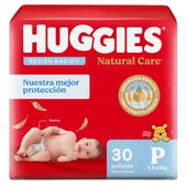 Pañales Natural Care P Mega Huggies 30U