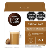 Cafe en Capsulas Au Lait Nescafe Dolce Gusto 100 gr 10 cap