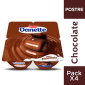 Postre Chocolate Danette 380 gr pack 4U
