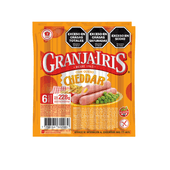 Salchichas con Queso Cheddar Granja Iris 6U 228gr