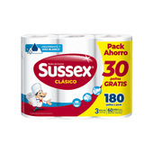 Rollo de Cocina Clasico Pack Ahorro Sussex 180 paños 3U