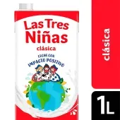 Leche Entera Clasica 2% UAT Las Tres Niñas 1 lt