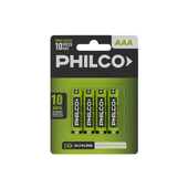Pilas Alcalinas AAA Philco 4U
