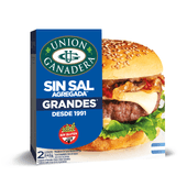 Hamburguesa Grande sin Sal Union Ganadera 2u 120 Gr